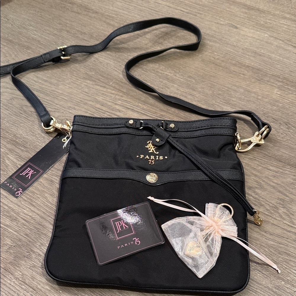 JPK Paris 75 black nylon crossbody bag
